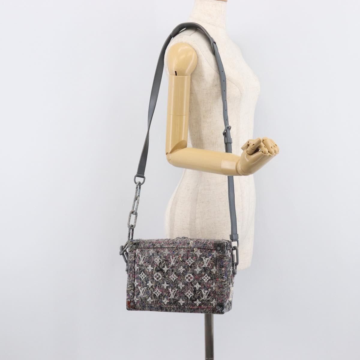 LOUIS VUITTON Monogram Felt Soft Trunk Bag Gray M58741 LV Auth 207022SAM