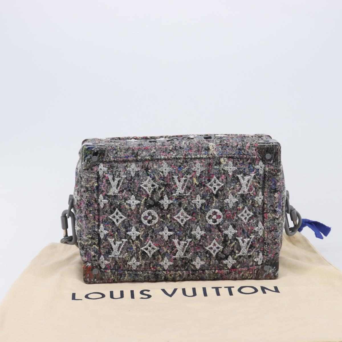 LOUIS VUITTON Monogram Felt Soft Trunk Bag Gray M58741 LV Auth 207022SAM