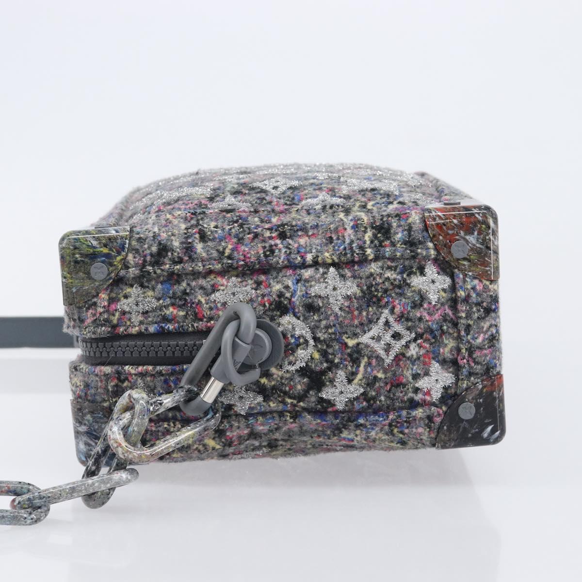 LOUIS VUITTON Monogram Felt Soft Trunk Bag Gray M58741 LV Auth 207022SAM