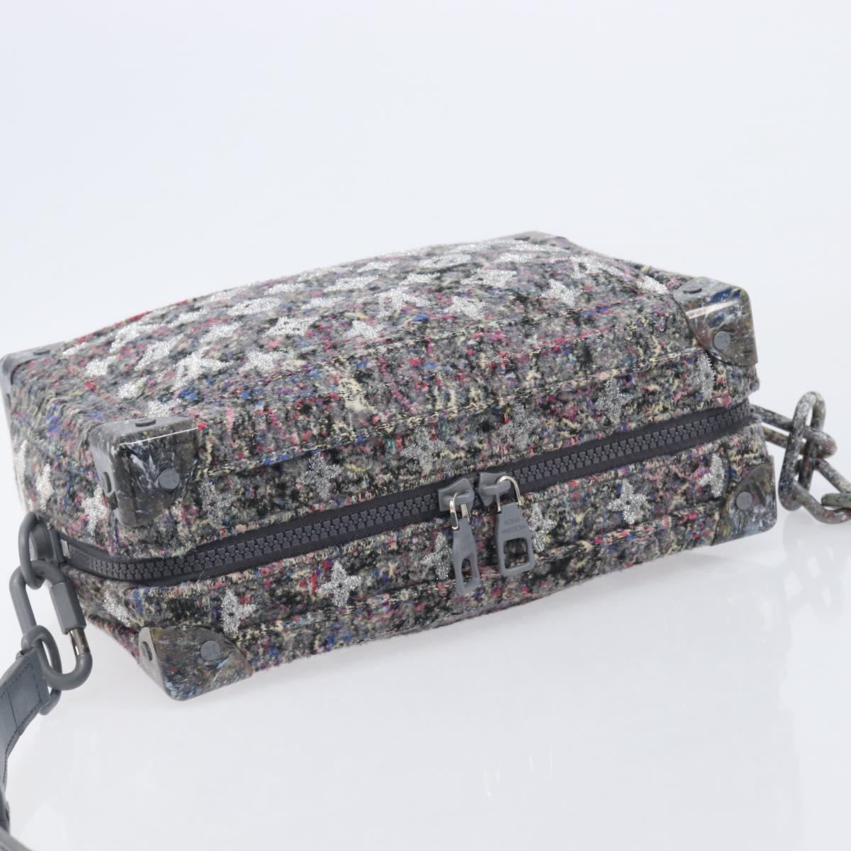 LOUIS VUITTON Monogram Felt Soft Trunk Bag Gray M58741 LV Auth 207022SAM