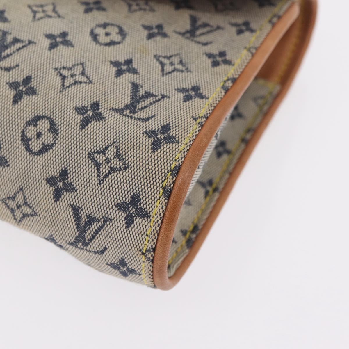 LOUIS VUITTON Monogram Mini Camille Chain Bag Blue M92002 LV Auth 207024