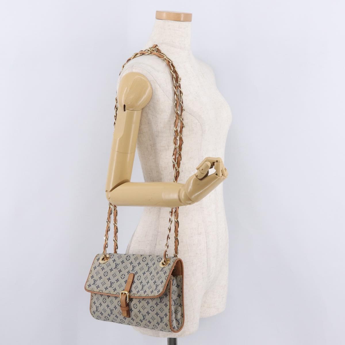 LOUIS VUITTON Monogram Mini Camille Chain Bag Blue M92002 LV Auth 207024