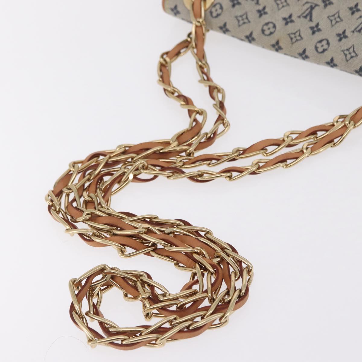 LOUIS VUITTON Monogram Mini Camille Chain Bag Blue M92002 LV Auth 207024