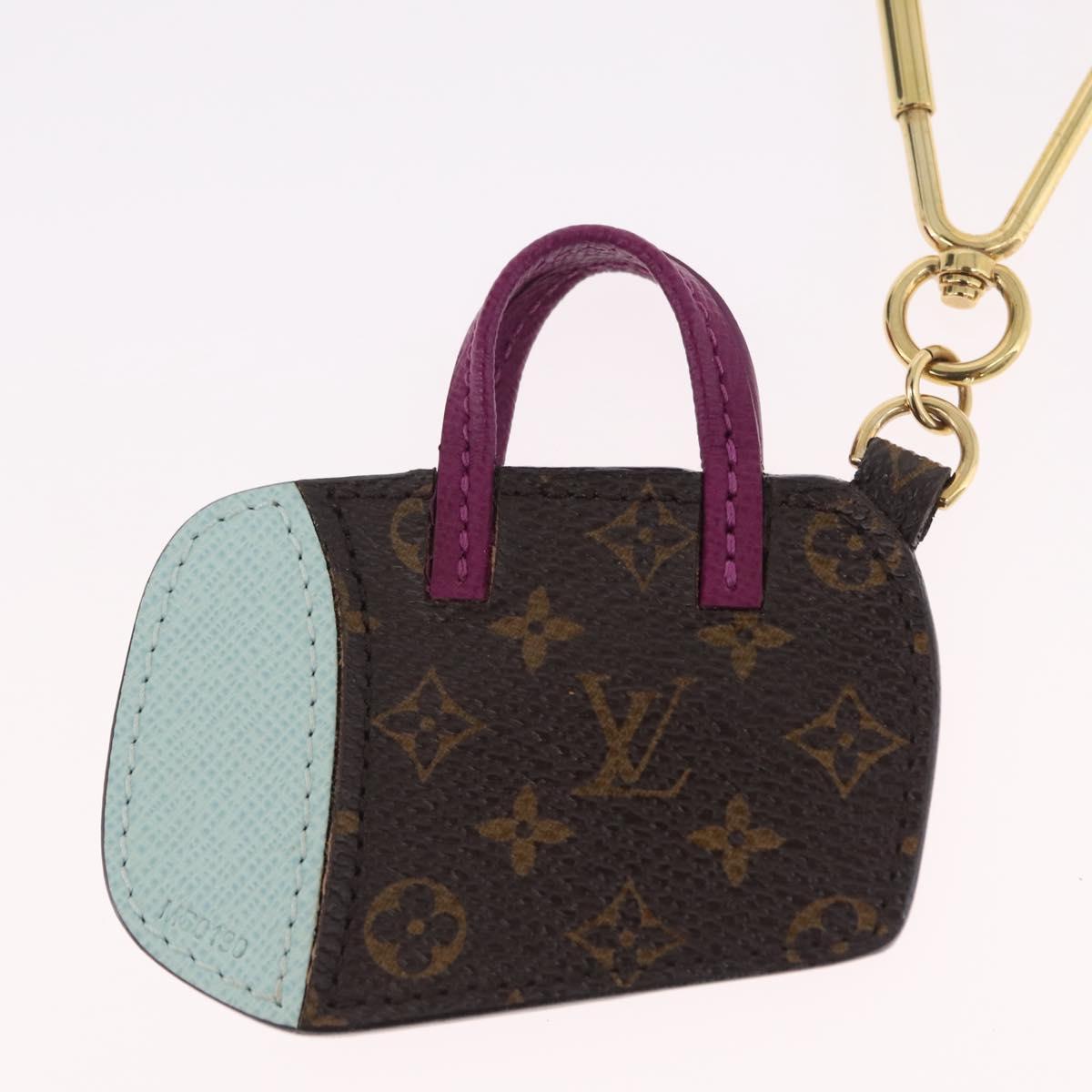 LOUIS VUITTON Monogram Porte Cles BB Key Holder Light Blue M66183 LV Auth 207029