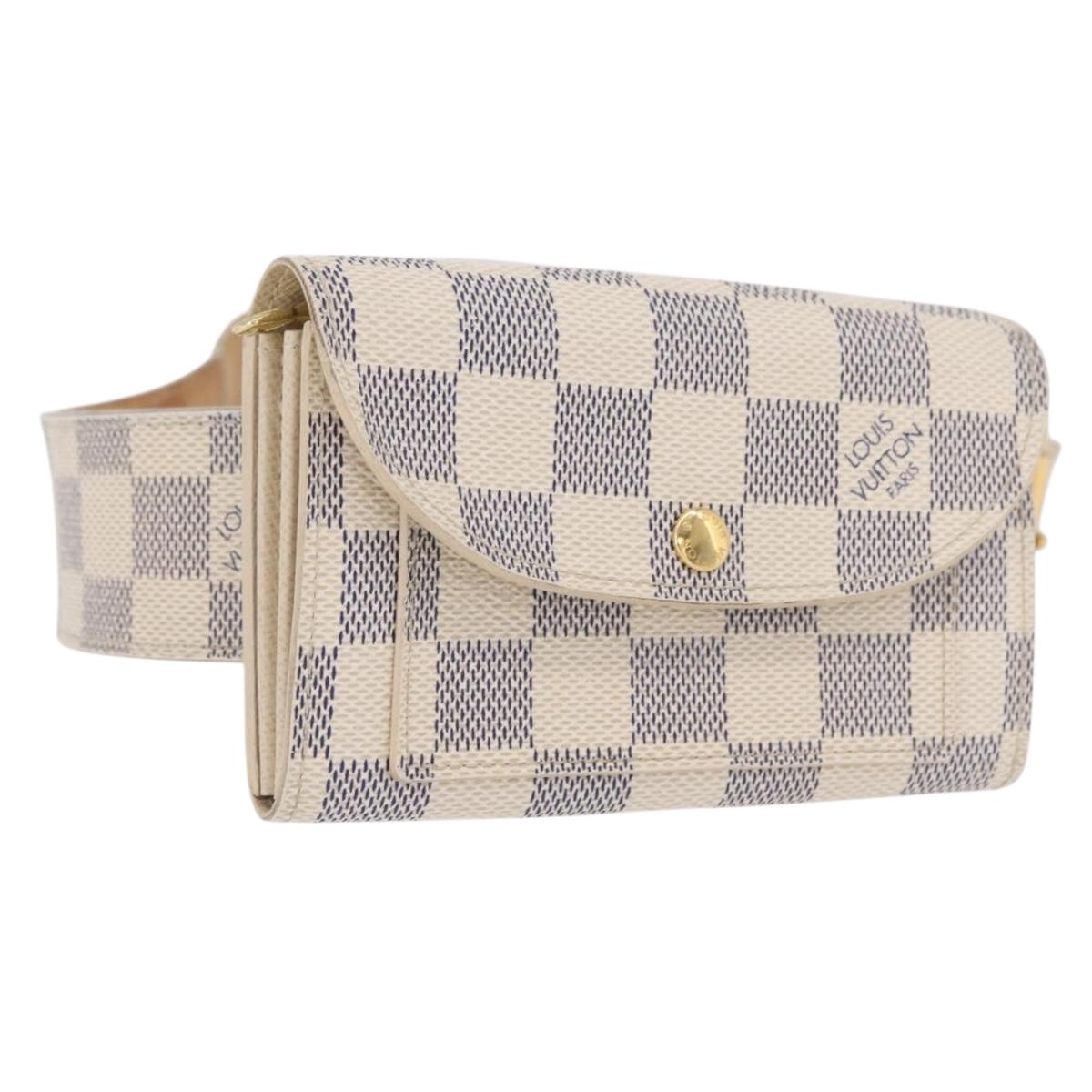 LOUIS VUITTON Damier Azur Ceinture Pochette Solo Bag M9835T LV Auth 207030A