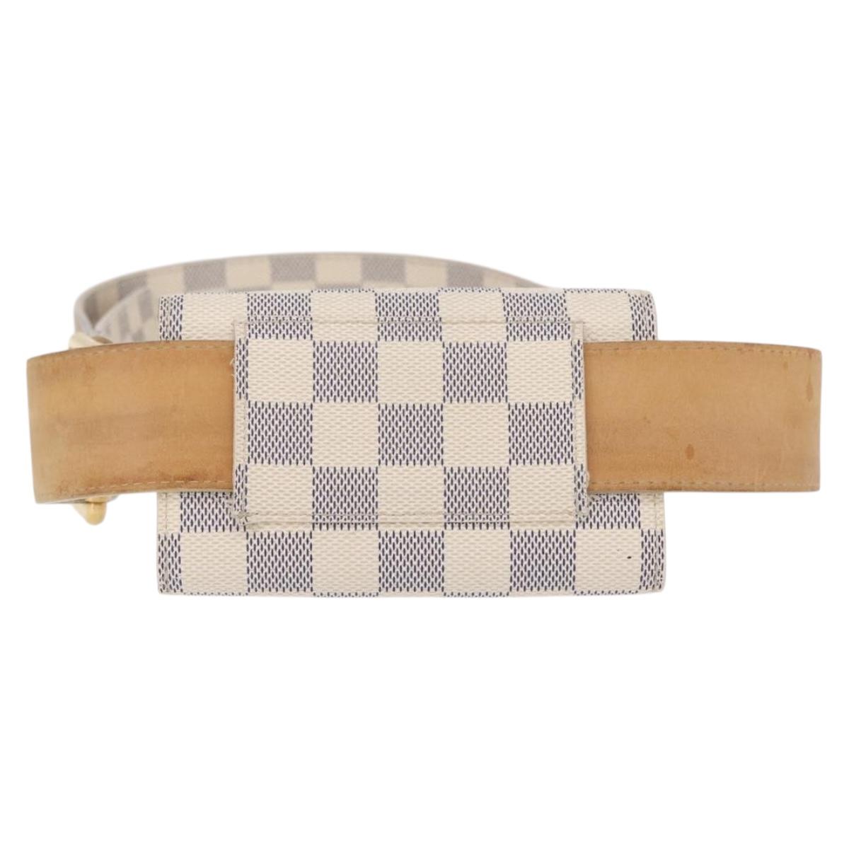 LOUIS VUITTON Damier Azur Ceinture Pochette Solo Bag M9835T LV Auth 207030A