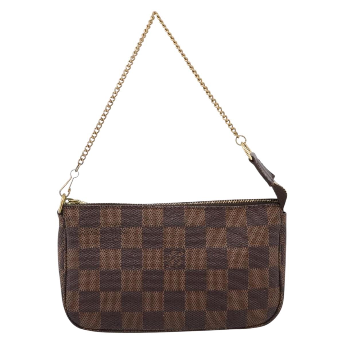 LOUIS VUITTON Ebene Mini Pochette Accessoires Pouch N58009 LV Auth 207035A