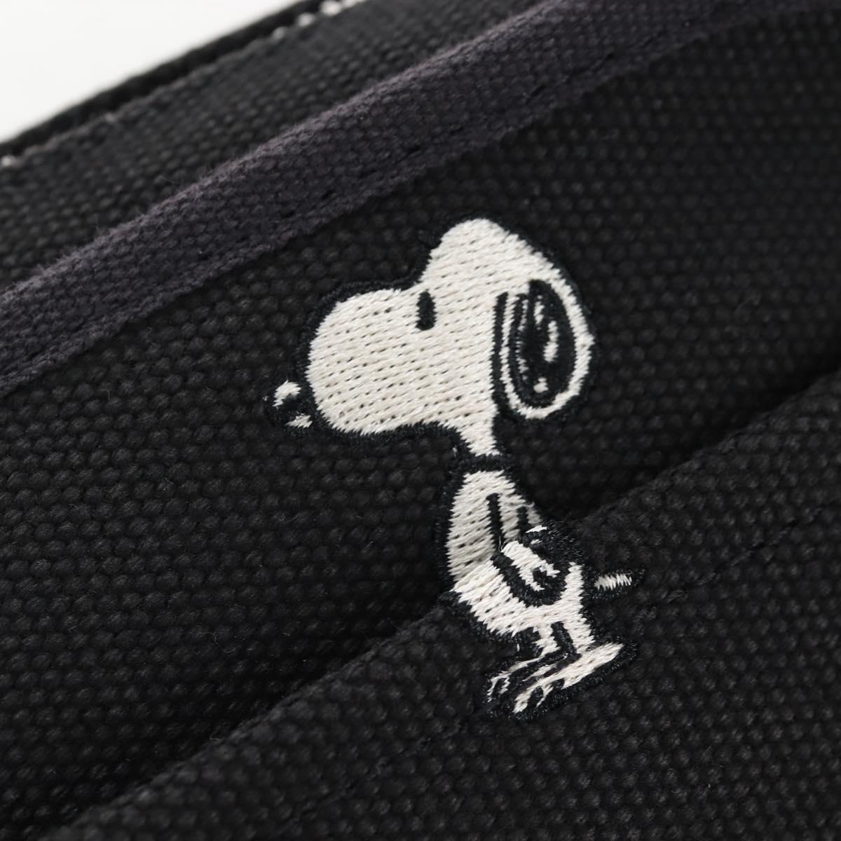 Coach Snoopy Shoulder Bag Canvas Black Silver Auth 207042A