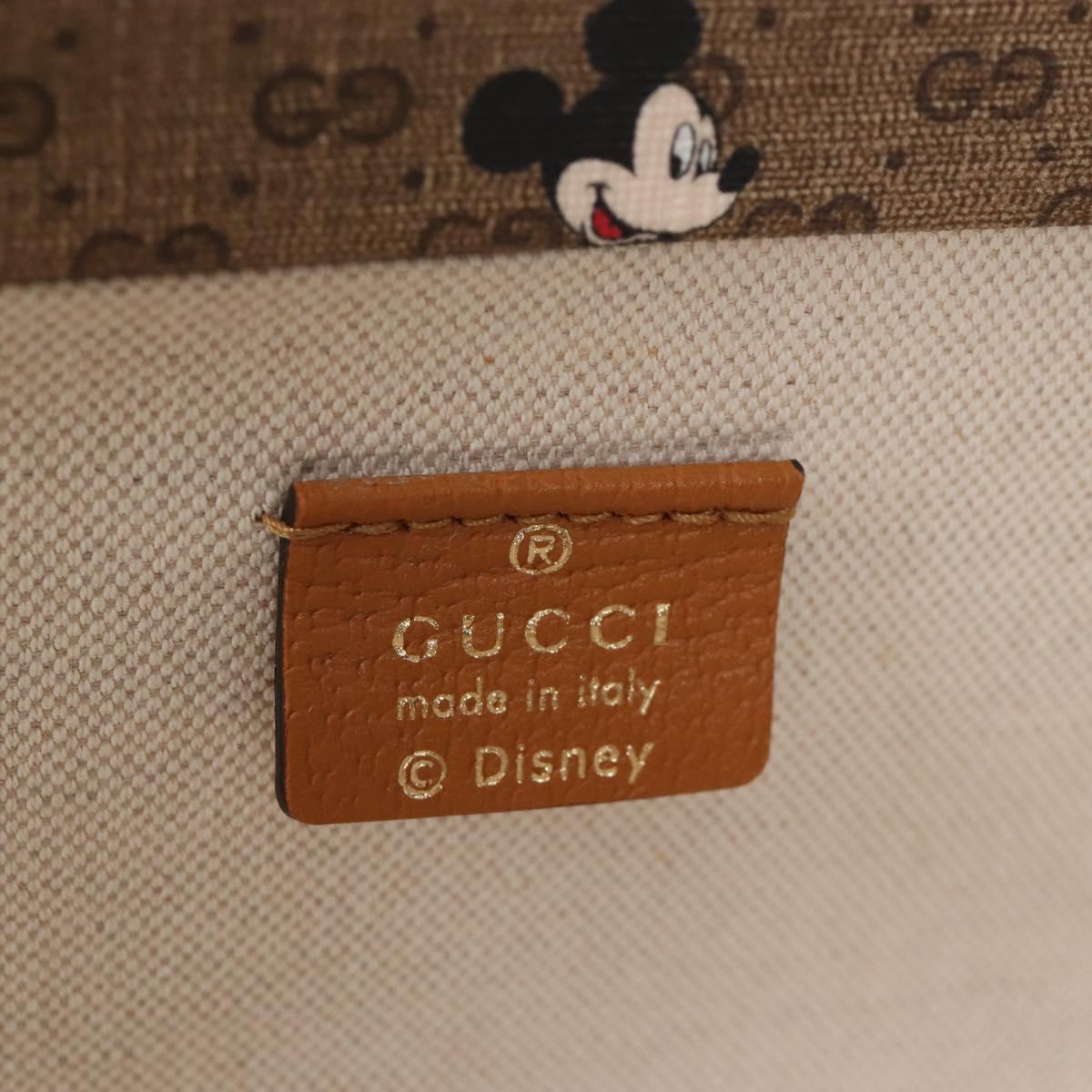 GUCCI x Disney Mickey Mouse Micro GG Supreme Suitcase PVC 602675 Auth 207045SM