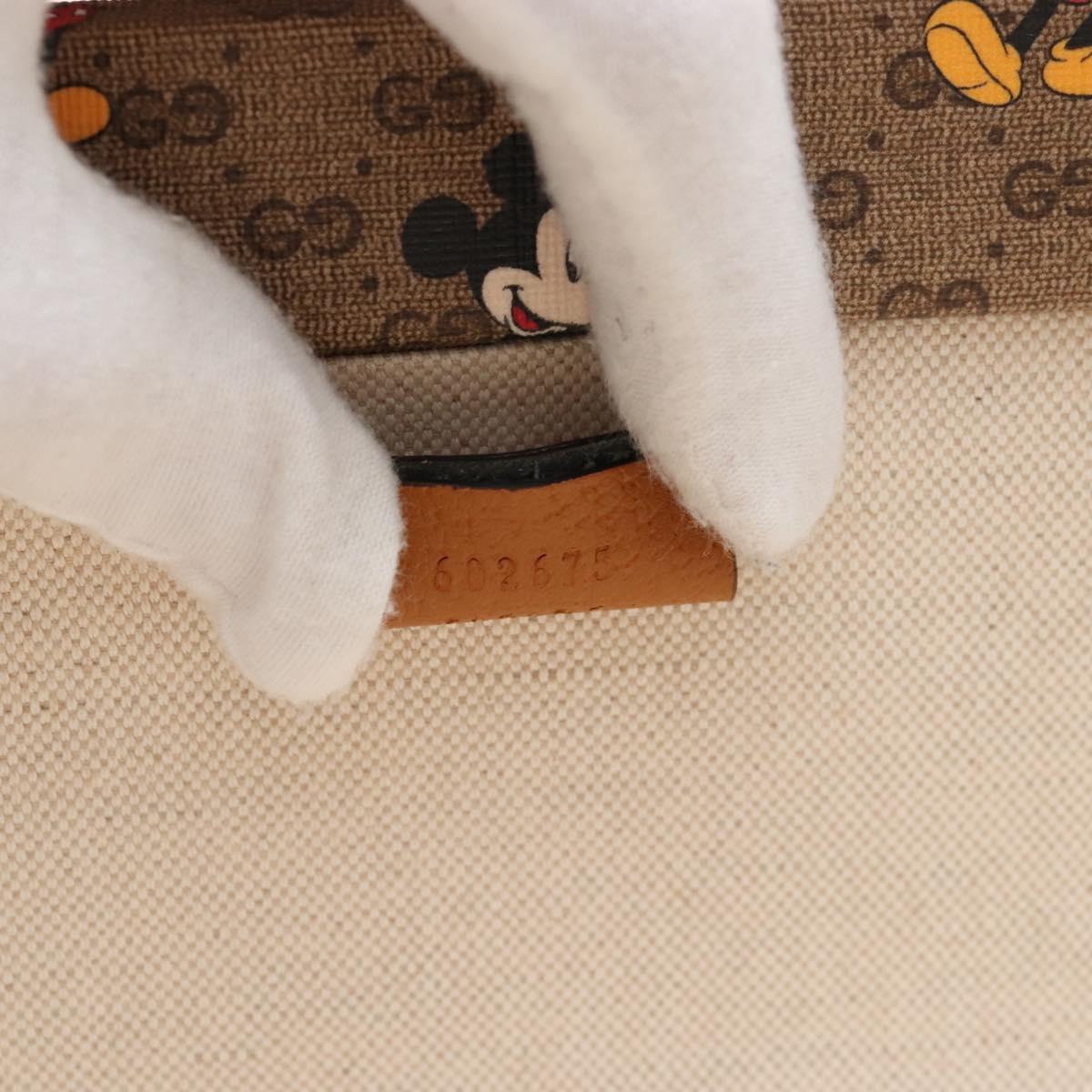 GUCCI x Disney Mickey Mouse Micro GG Supreme Suitcase PVC 602675 Auth 207045SM