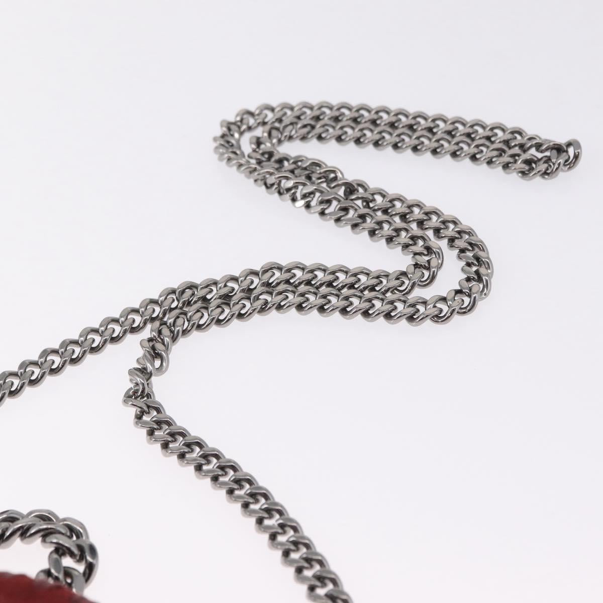 Stella McCartney Chain Falabella Bag Polyester Bordeaux 371223 Auth 207062A
