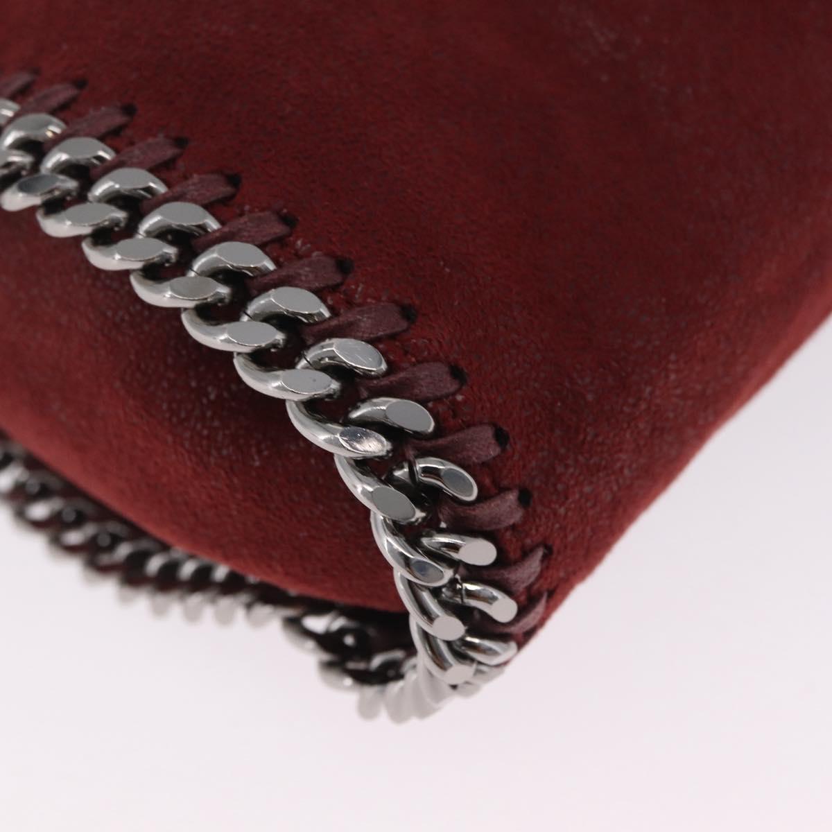 Stella McCartney Chain Falabella Bag Polyester Bordeaux 371223 Auth 207062A