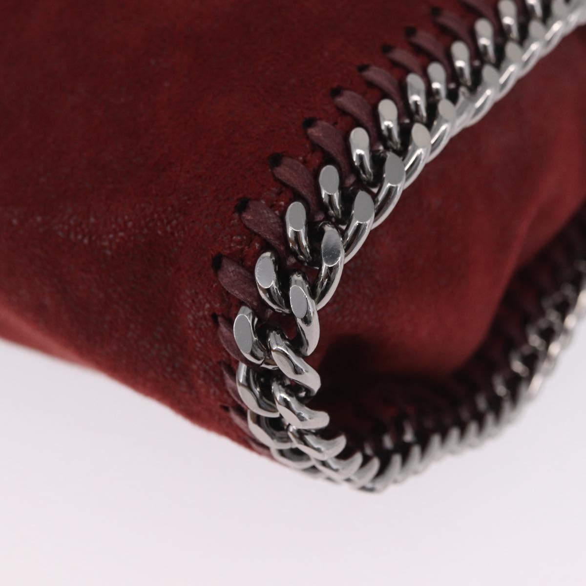 Stella McCartney Chain Falabella Bag Polyester Bordeaux 371223 Auth 207062A