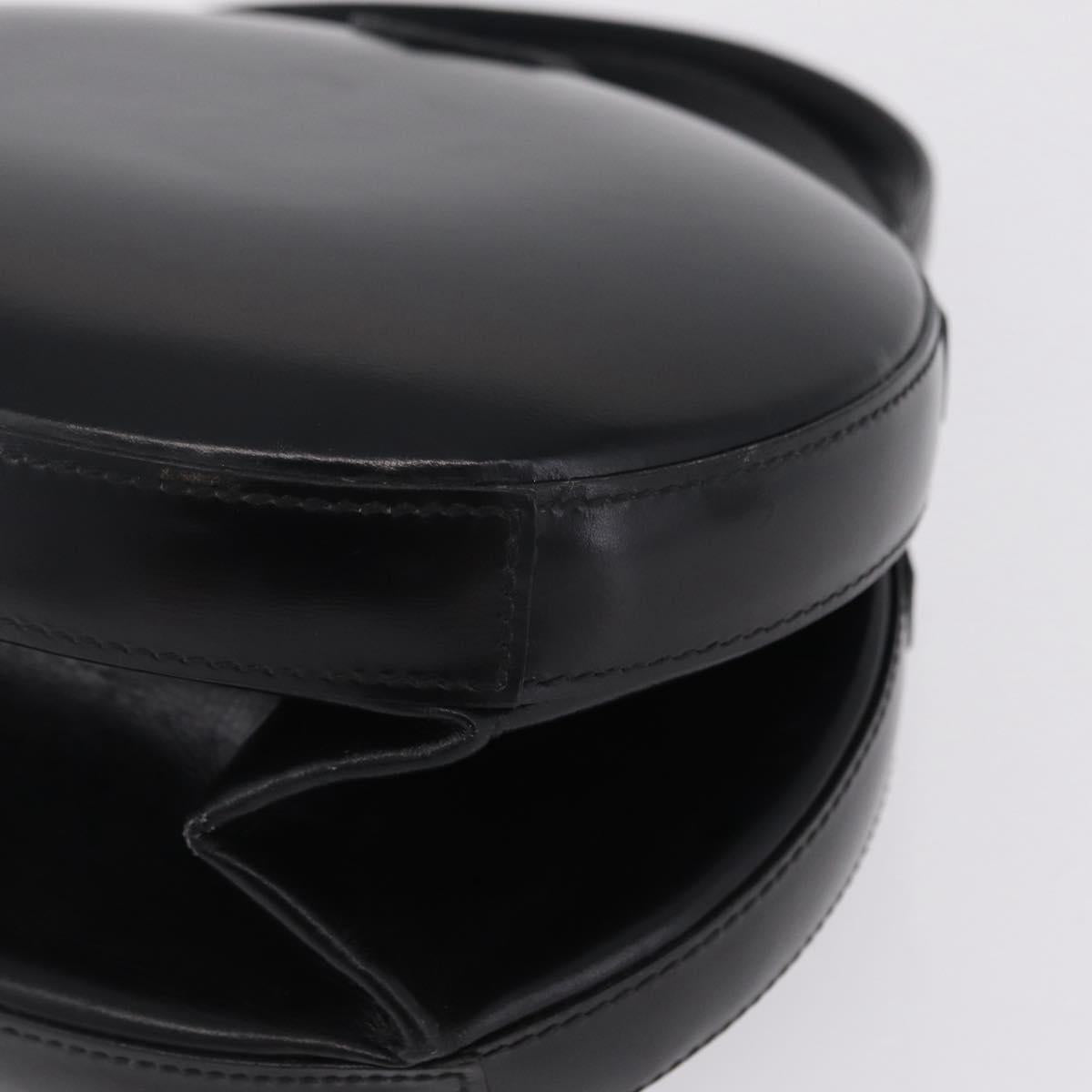LOEWE Hand Bag Leather Black Gold Auth 207063A