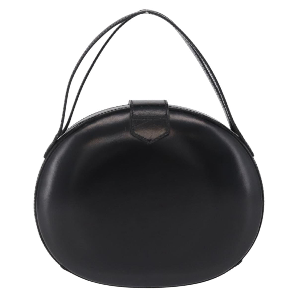 LOEWE Hand Bag Leather Black Gold Auth 207063A
