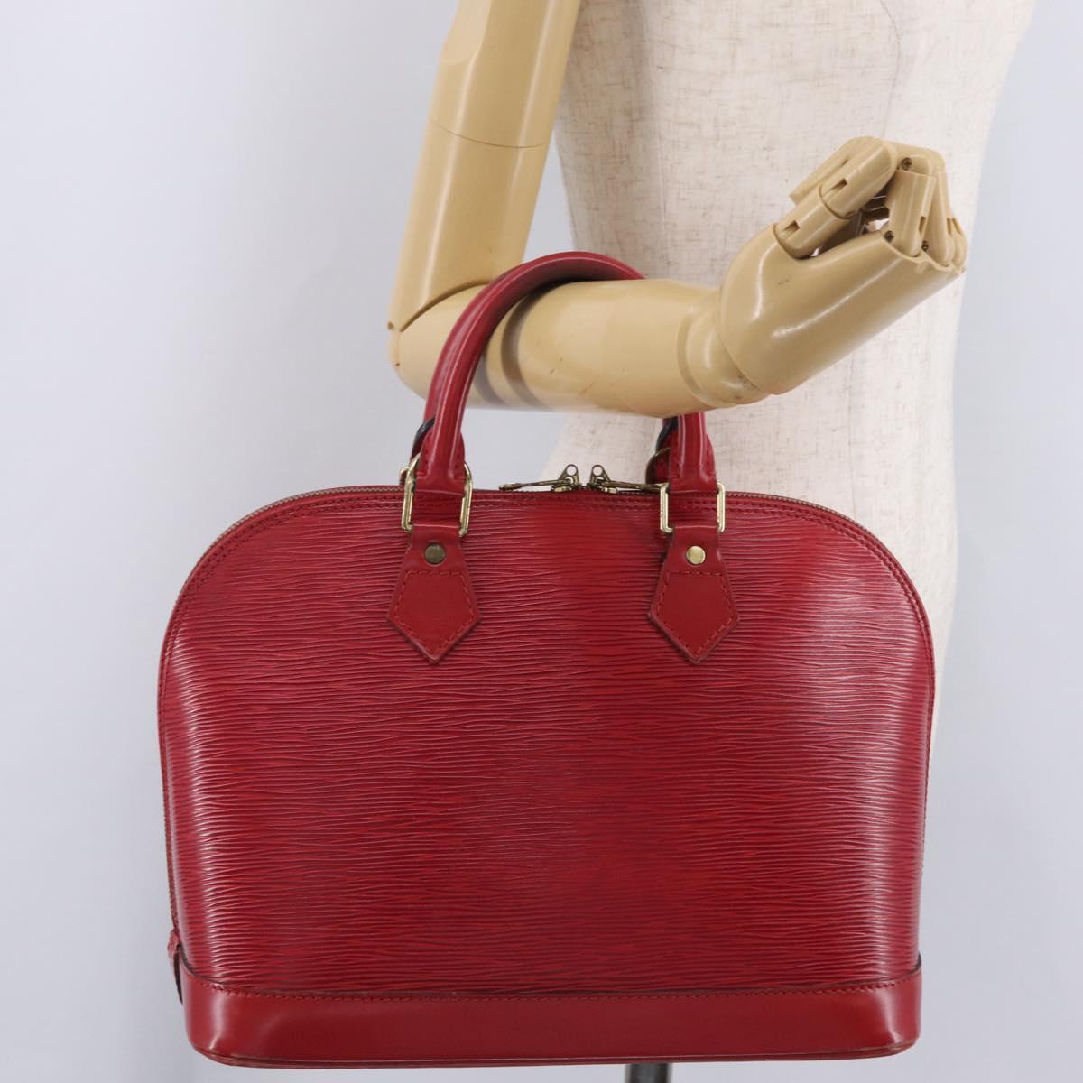 LOUIS VUITTON Epi Alma Hand Bag Castilian Red M52147 LV Auth 207066