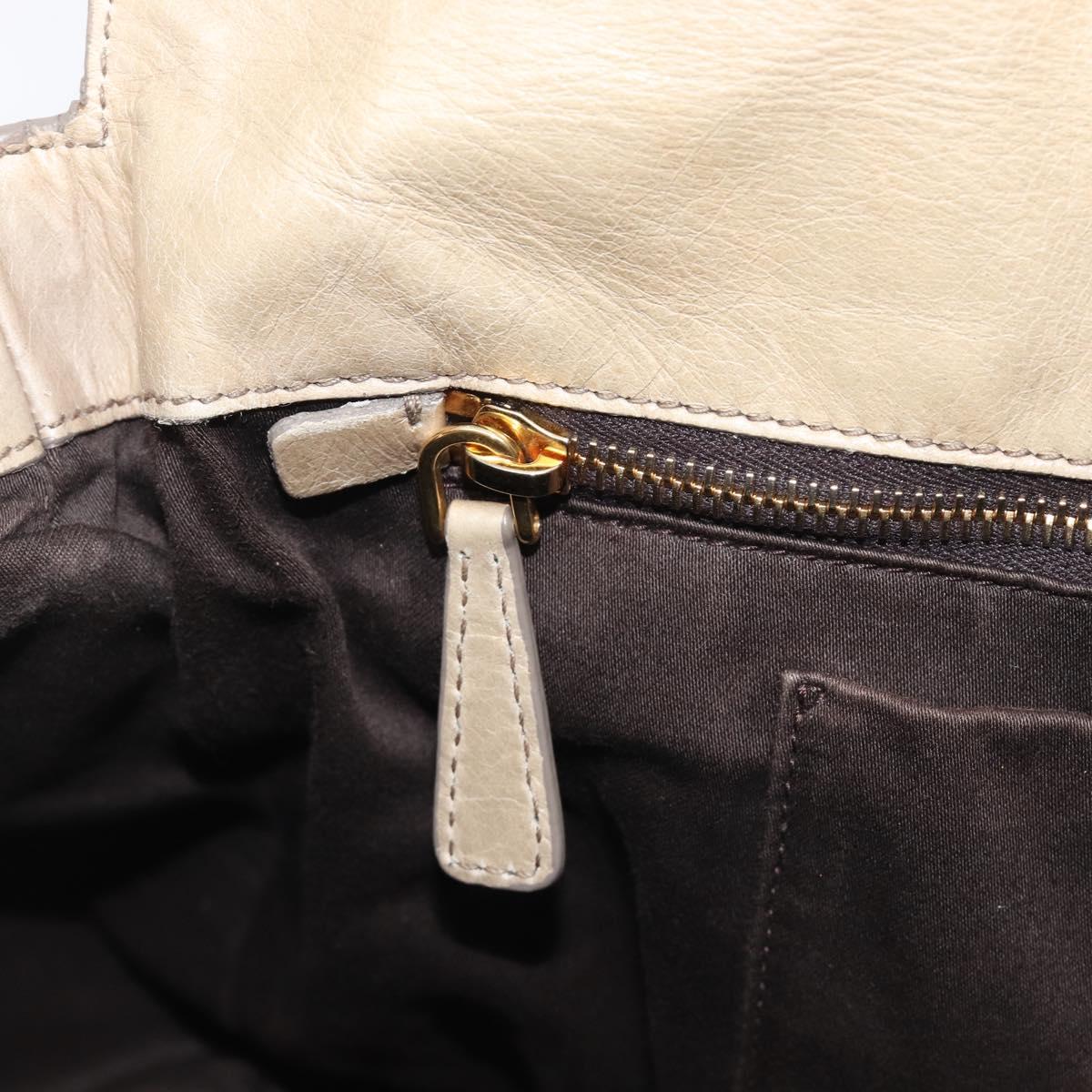 Miu Miu Matelasse Hand Bag Vitellolux 2way Beige Gold Auth 207079M