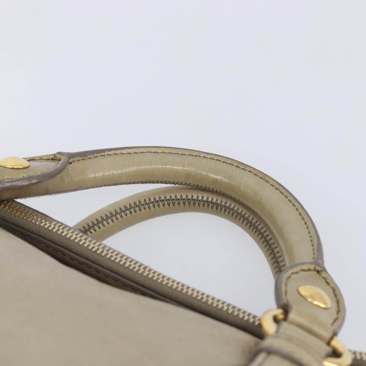 Miu Miu Matelasse Hand Bag Vitellolux 2way Beige Gold Auth 207079M