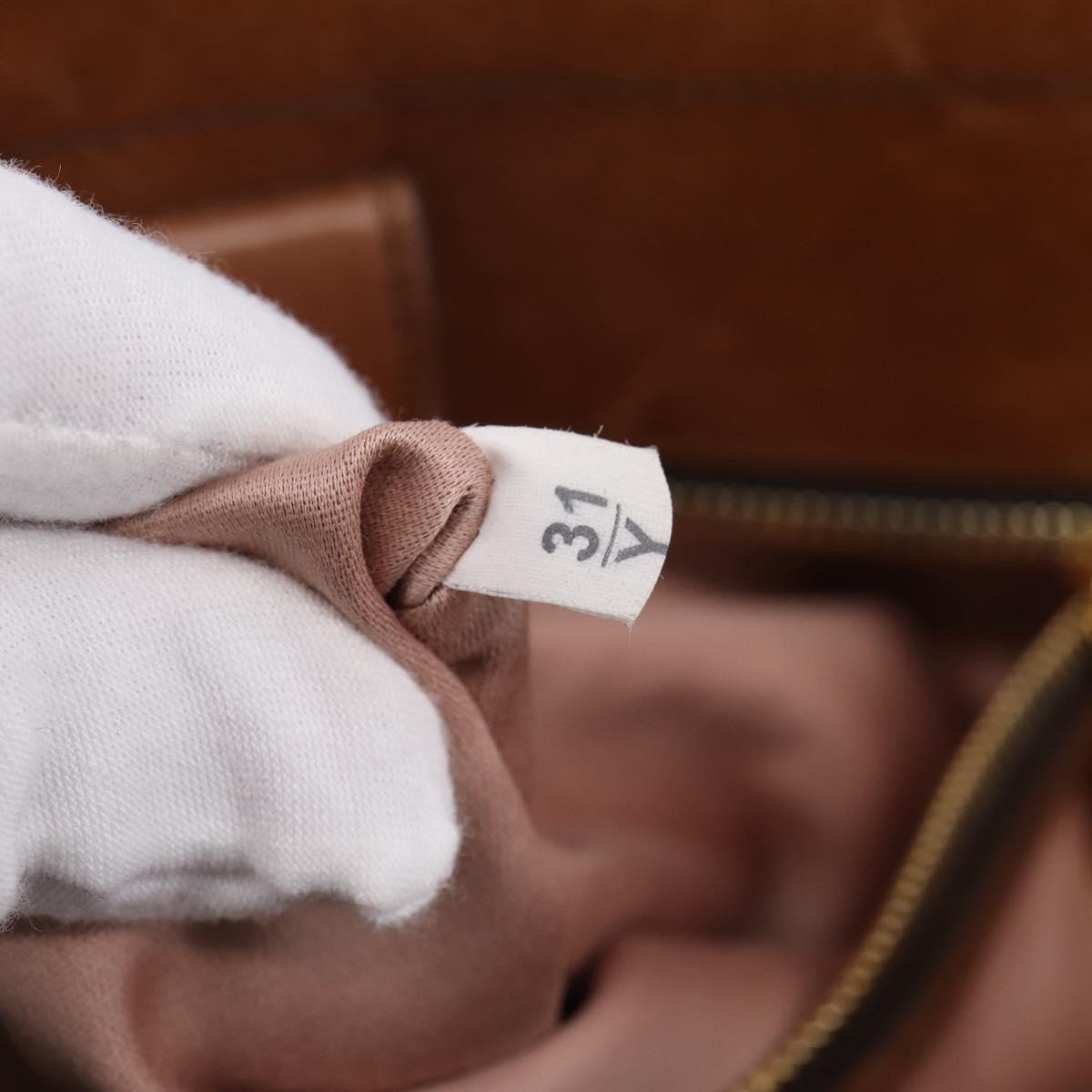 Miu Miu Matelasse Hand Bag Vitellolux 2way Brown Gold Auth 207085V