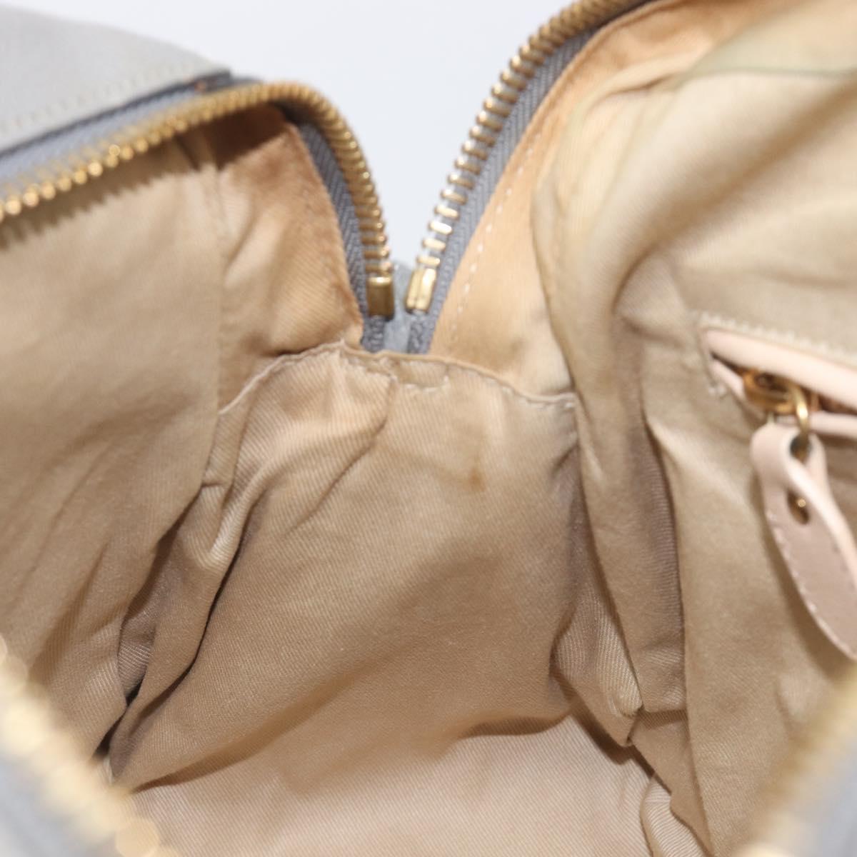 Chloe Paraty Hand Bag Leather 2way Gray Gold Auth 207091V