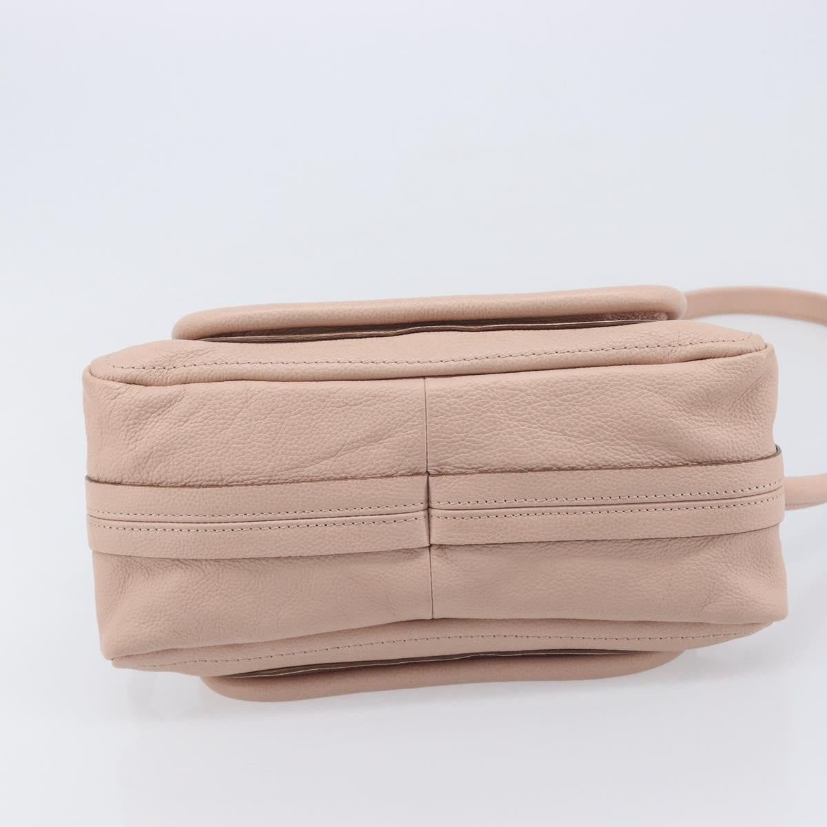 Chloe Paraty Hand Bag Leather 2way Pink Gold Auth 207095V