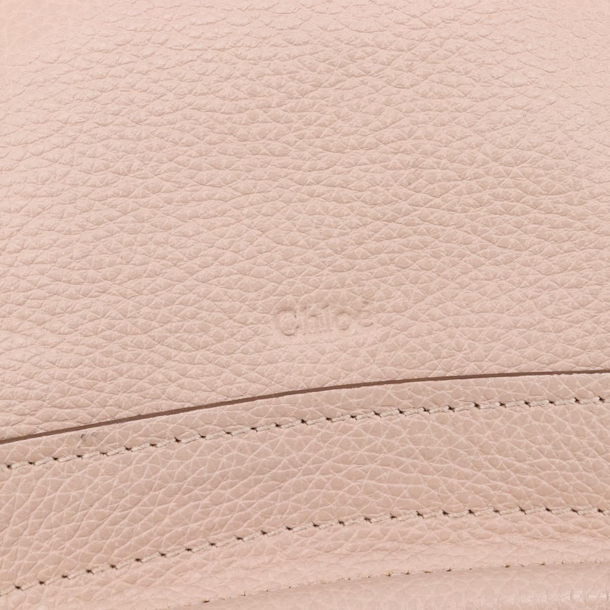 Chloe Paraty Hand Bag Leather 2way Pink Gold Auth 207095V