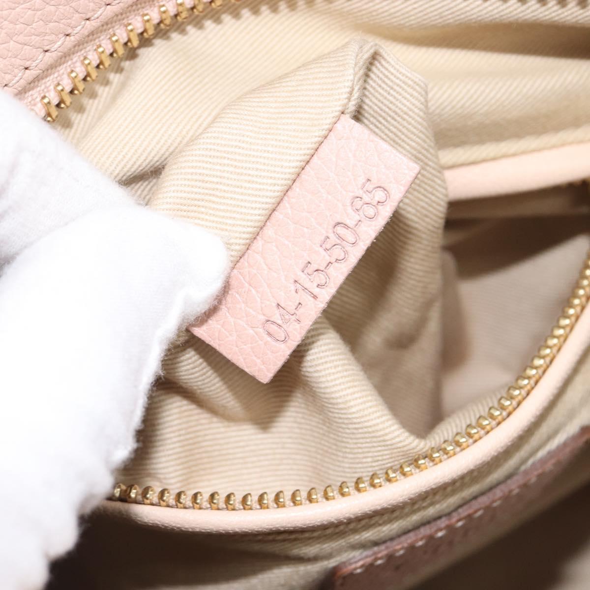 Chloe Paraty Hand Bag Leather 2way Pink Gold Auth 207095V