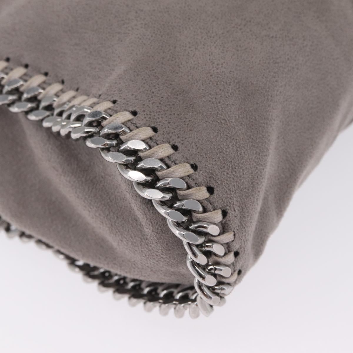 Stella McCartney Chain Falabella Bag Polyester Gray Silver 371223 Auth 207099A