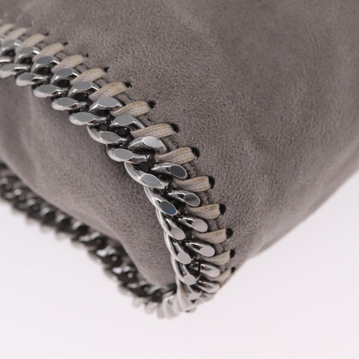 Stella McCartney Chain Falabella Bag Polyester Gray Silver 371223 Auth 207099A