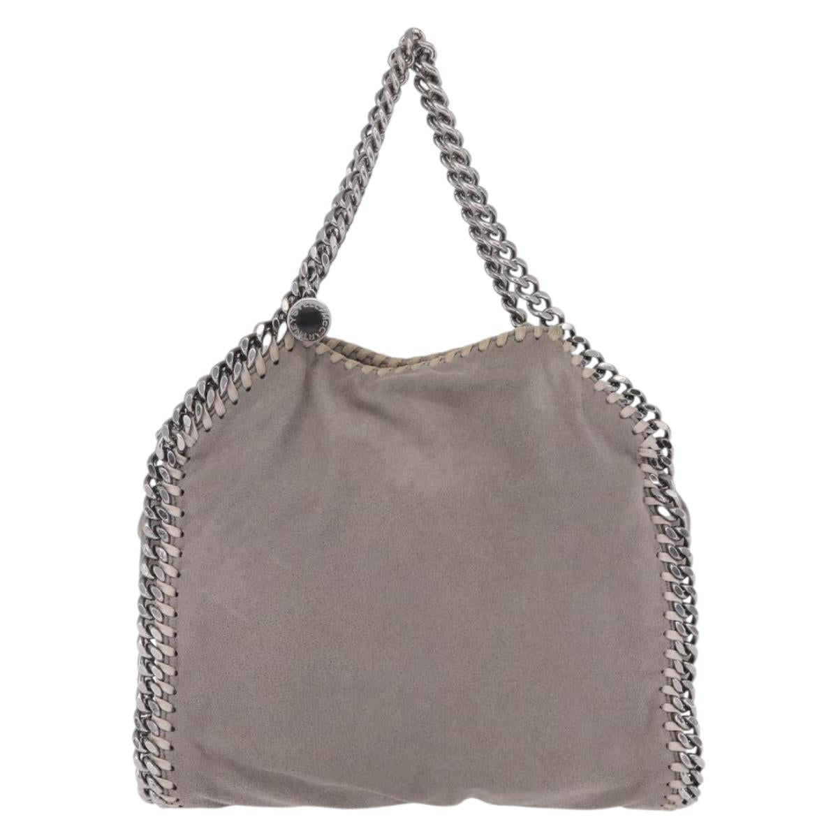 Stella McCartney Chain Falabella Bag Polyester Gray Silver 371223 Auth 207099A