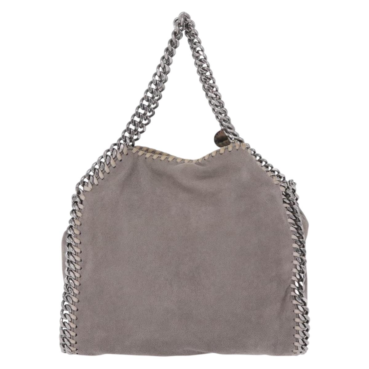 Stella McCartney Chain Falabella Bag Polyester Gray Silver 371223 Auth 207099A