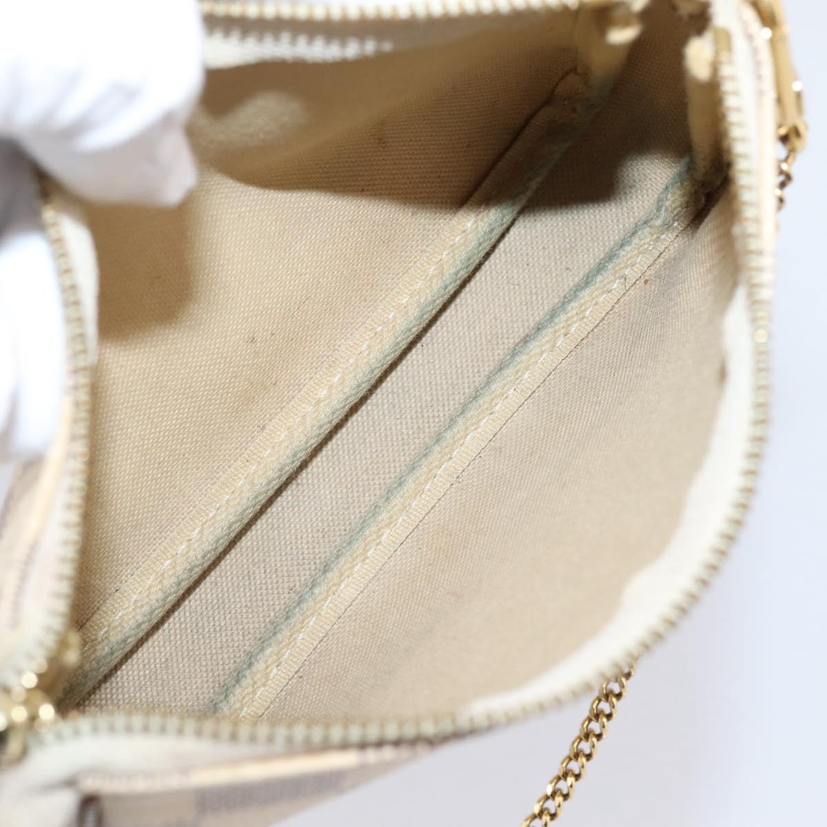 LOUIS VUITTON Damier Azur Mini Pochette Accessoires Pouch N63005 LV Auth 207118