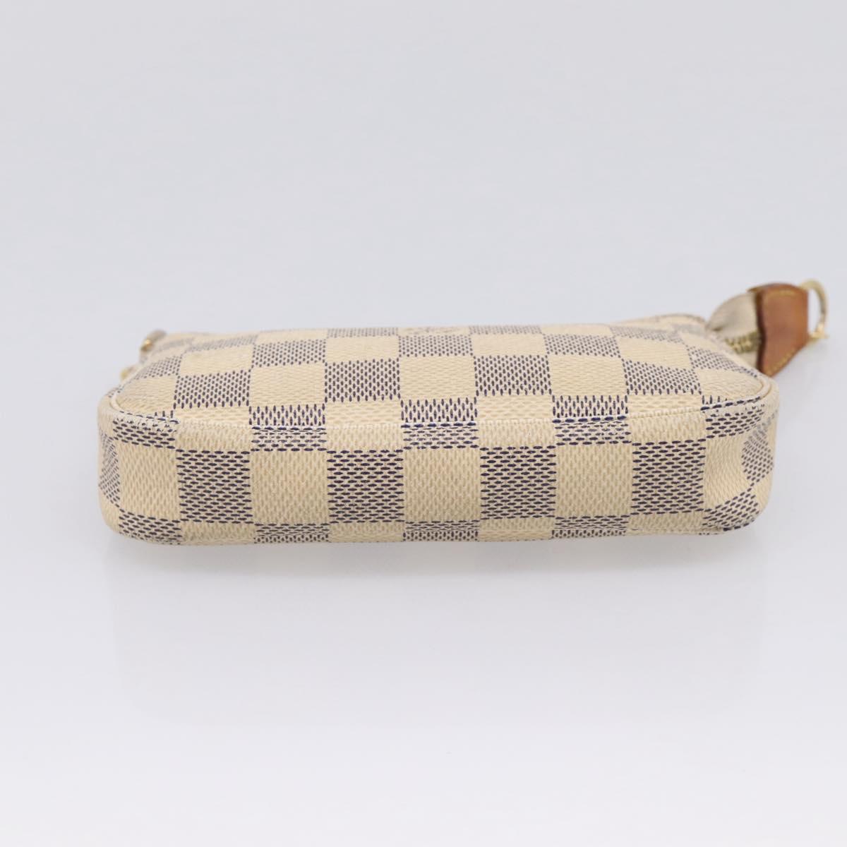 LOUIS VUITTON Damier Azur Mini Pochette Accessoires Pouch N63005 LV Auth 207118