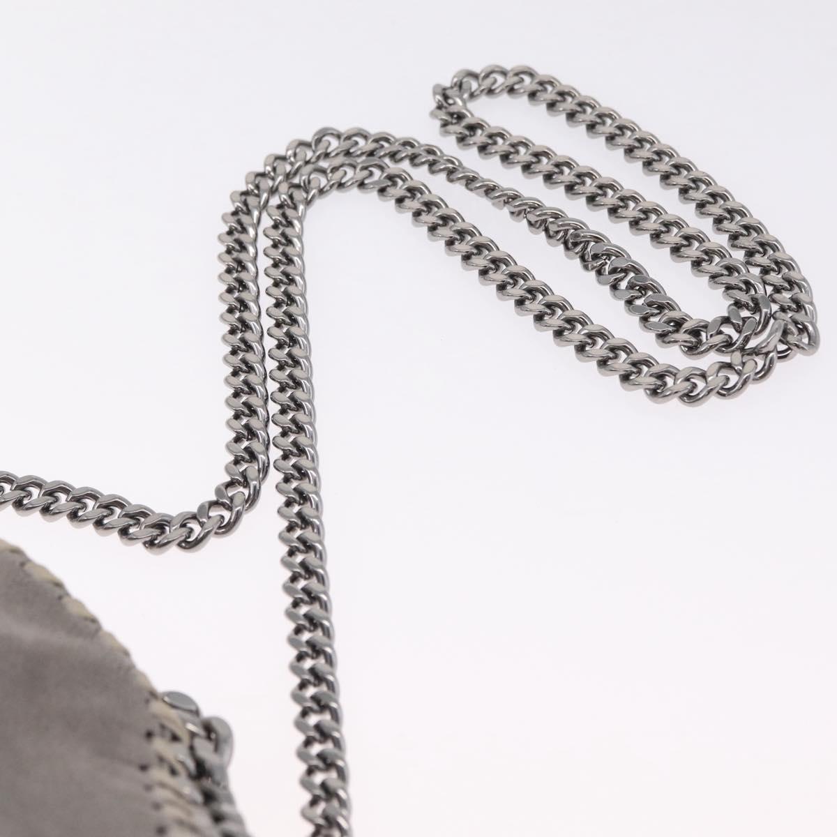 Stella McCartney Chain Falabella Bag Polyester Gray Silver 371223 Auth 207124A