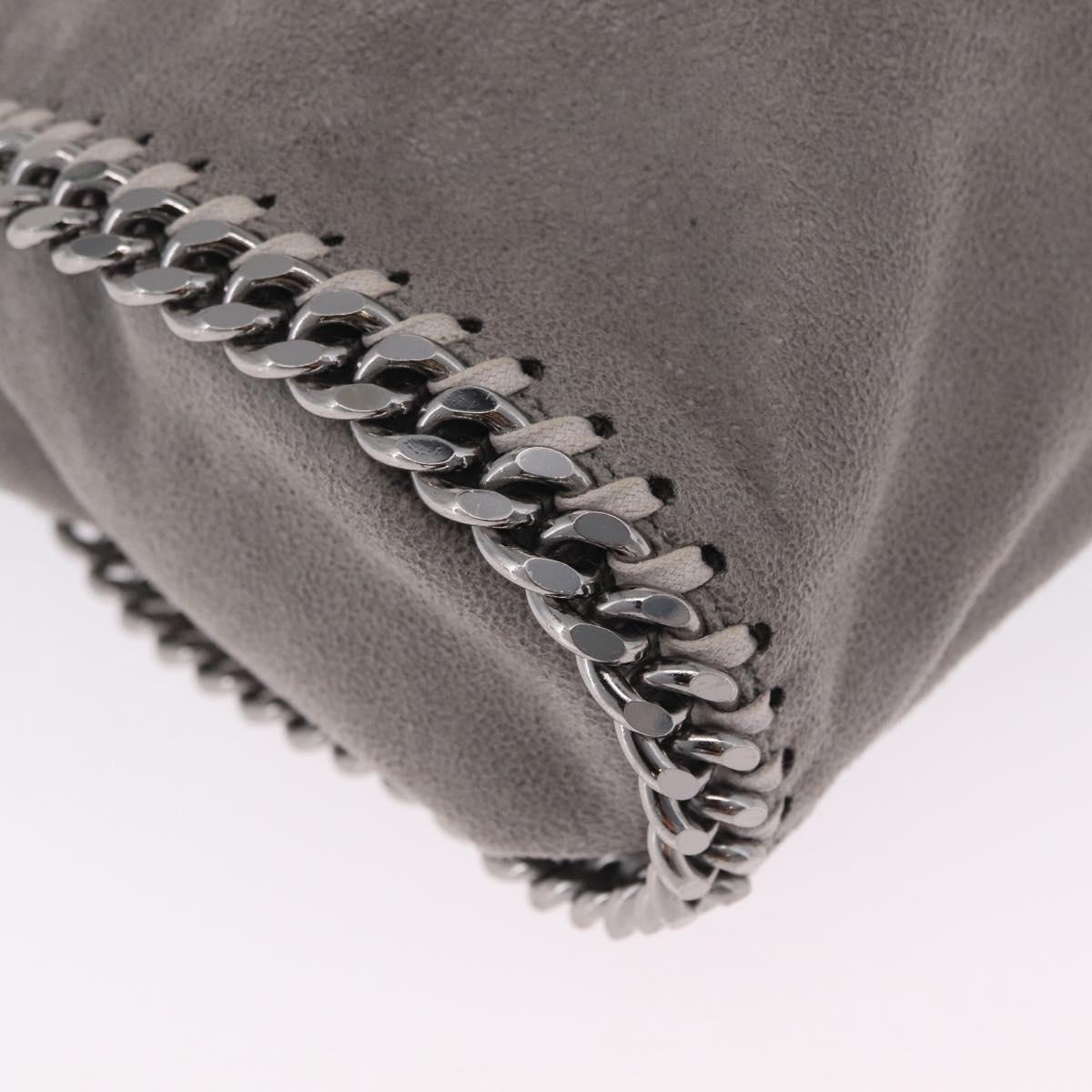 Stella McCartney Chain Falabella Bag Polyester Gray Silver 371223 Auth 207124A
