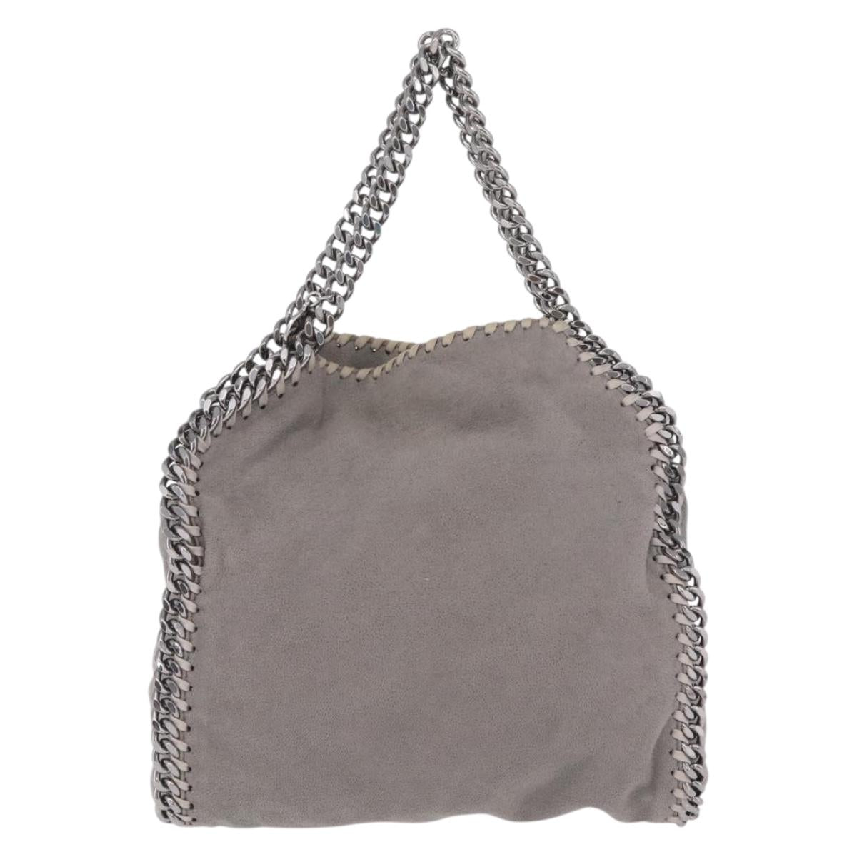 Stella McCartney Chain Falabella Bag Polyester Gray Silver 371223 Auth 207124A