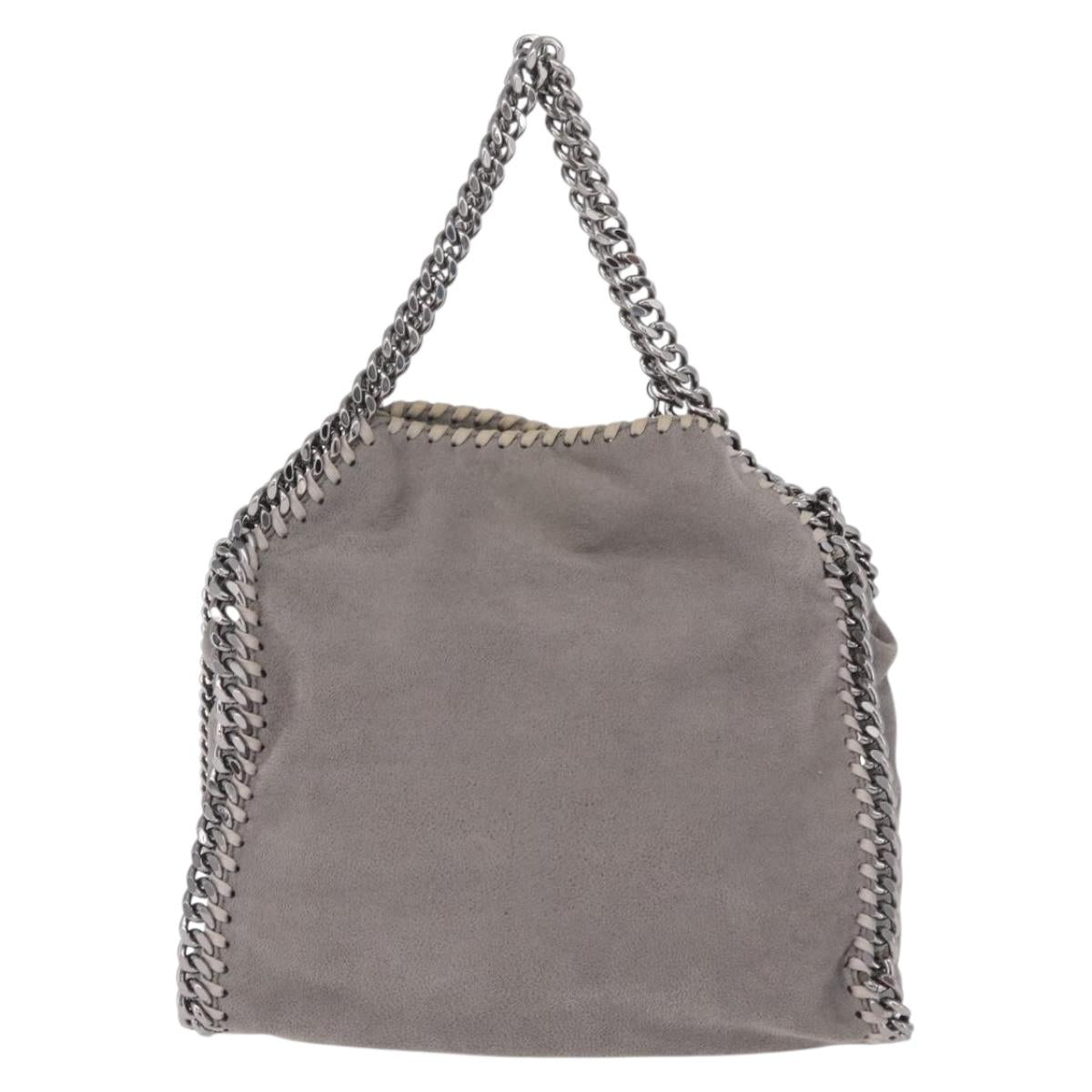 Stella McCartney Chain Falabella Bag Polyester Gray Silver 371223 Auth 207124A