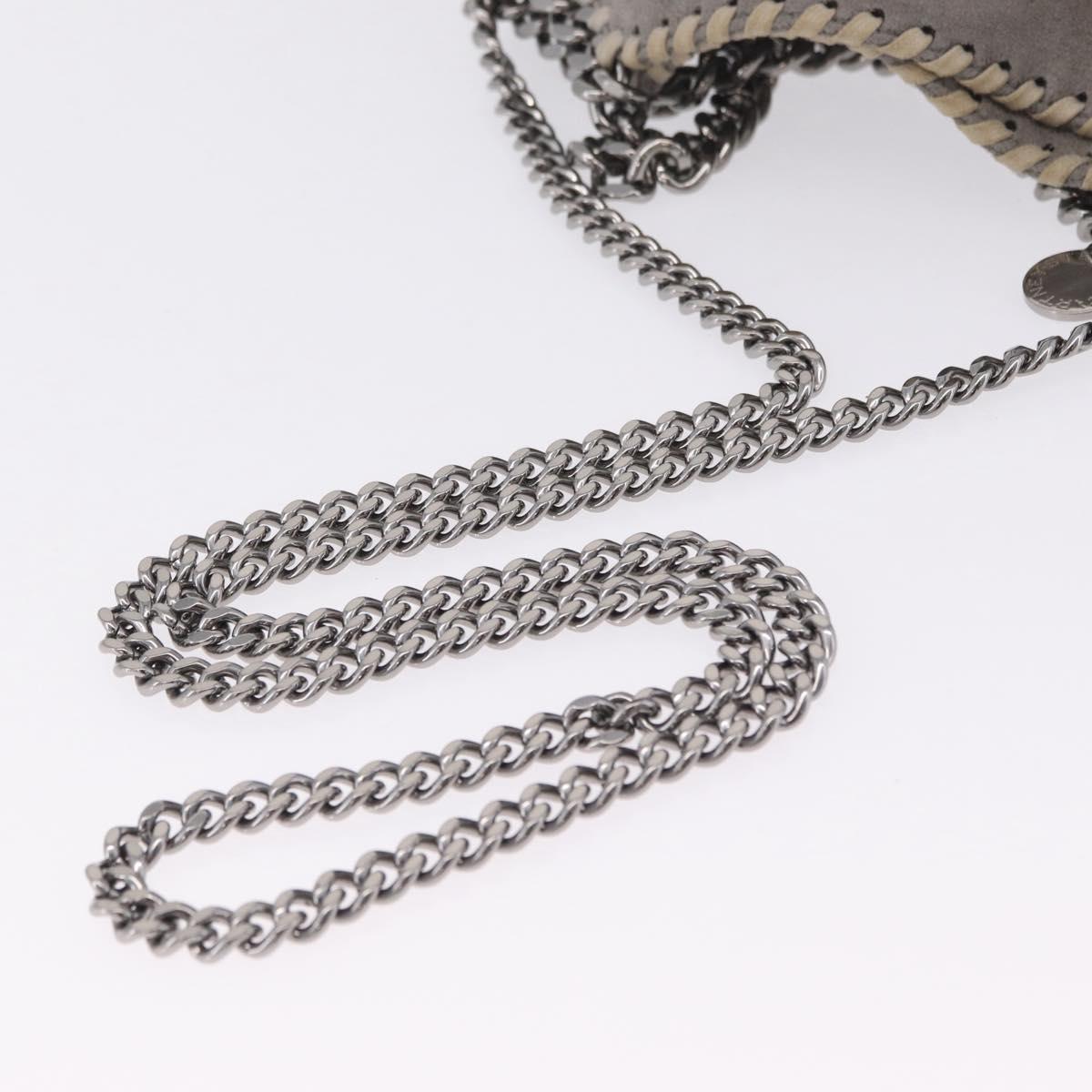 Stella McCartney Chain Falabella Bag Polyester Gray Silver 371223 Auth 207124A