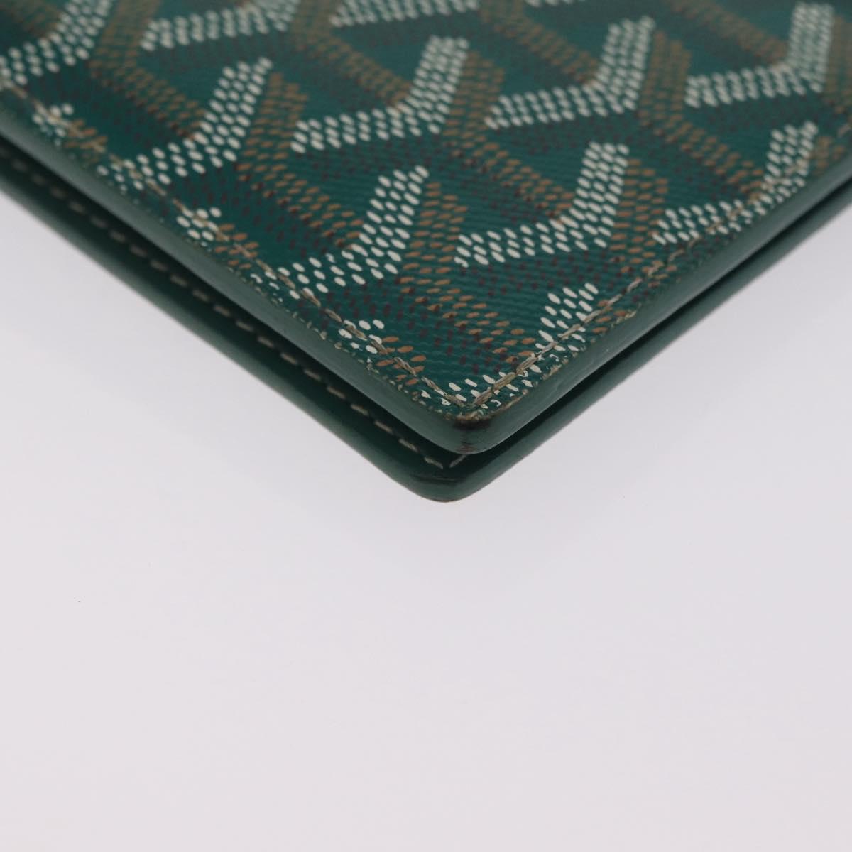 Goyard Herringbone Long Wallet PVC Green Auth 207130M