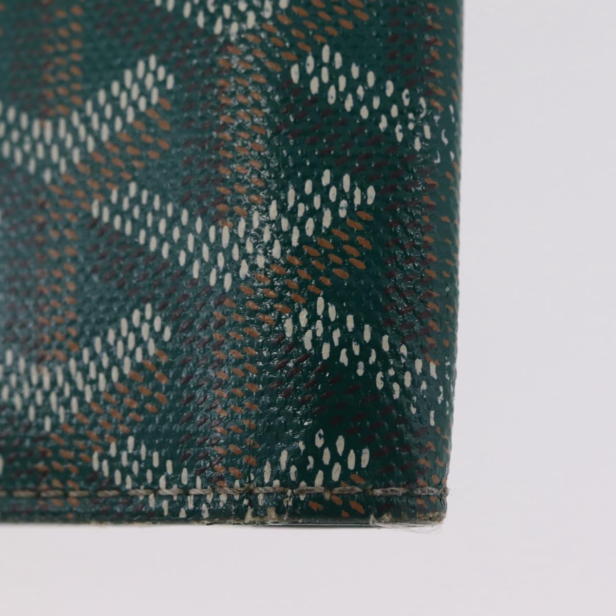 Goyard Herringbone Long Wallet PVC Green Auth 207130M