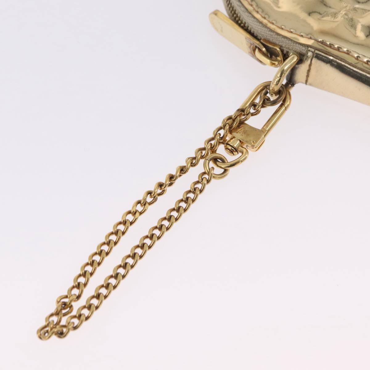 LOUIS VUITTON Monogram Miroir Porte Monnaie Coeur Gold Dore M93567 Auth 207133A
