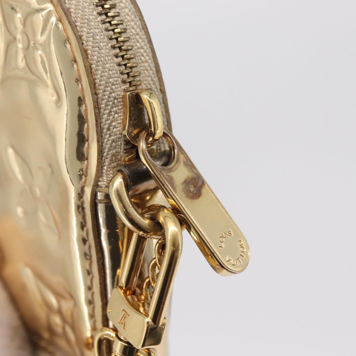 LOUIS VUITTON Monogram Miroir Porte Monnaie Coeur Gold Dore M93567 Auth 207133A
