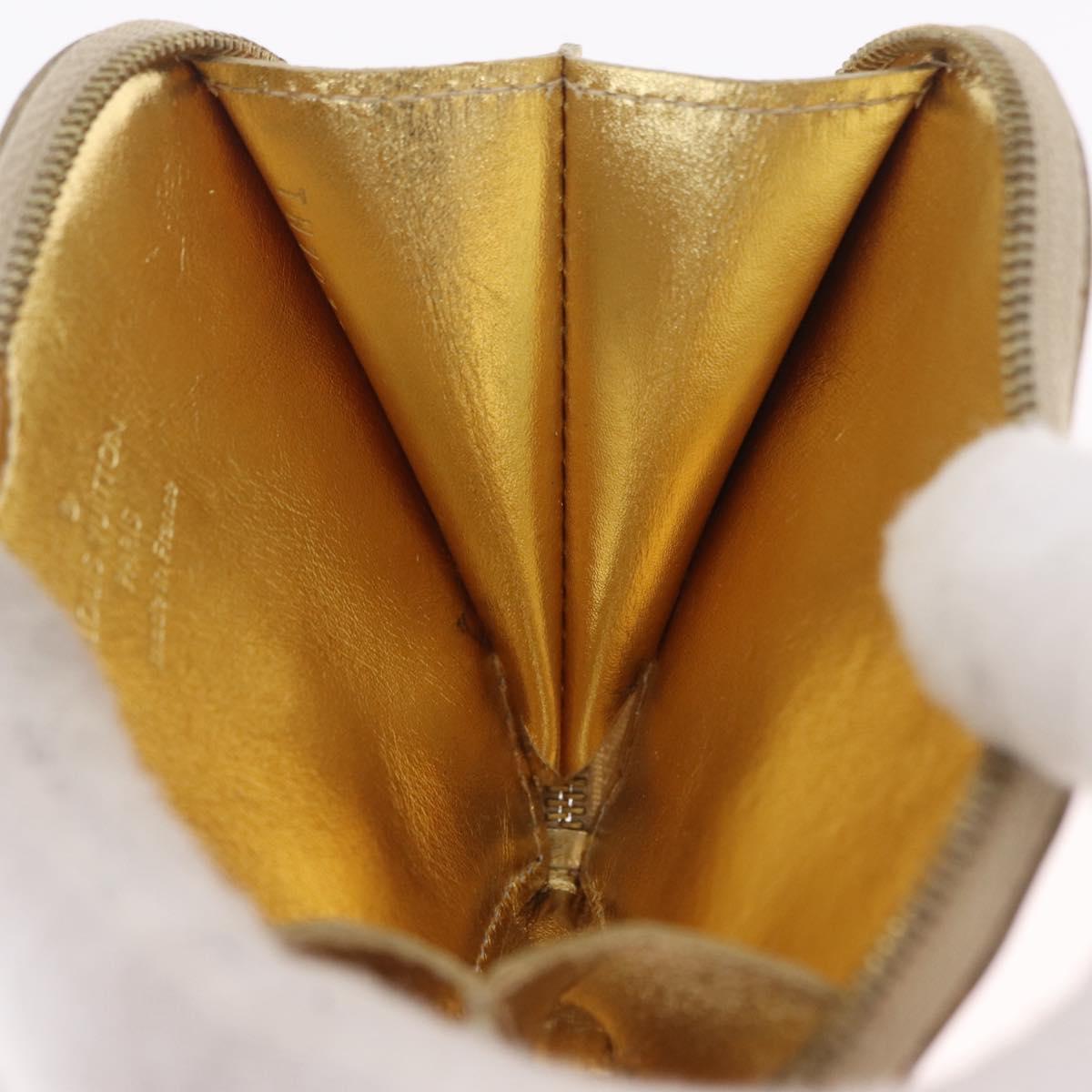 LOUIS VUITTON Monogram Miroir Porte Monnaie Coeur Gold Dore M93567 Auth 207133A