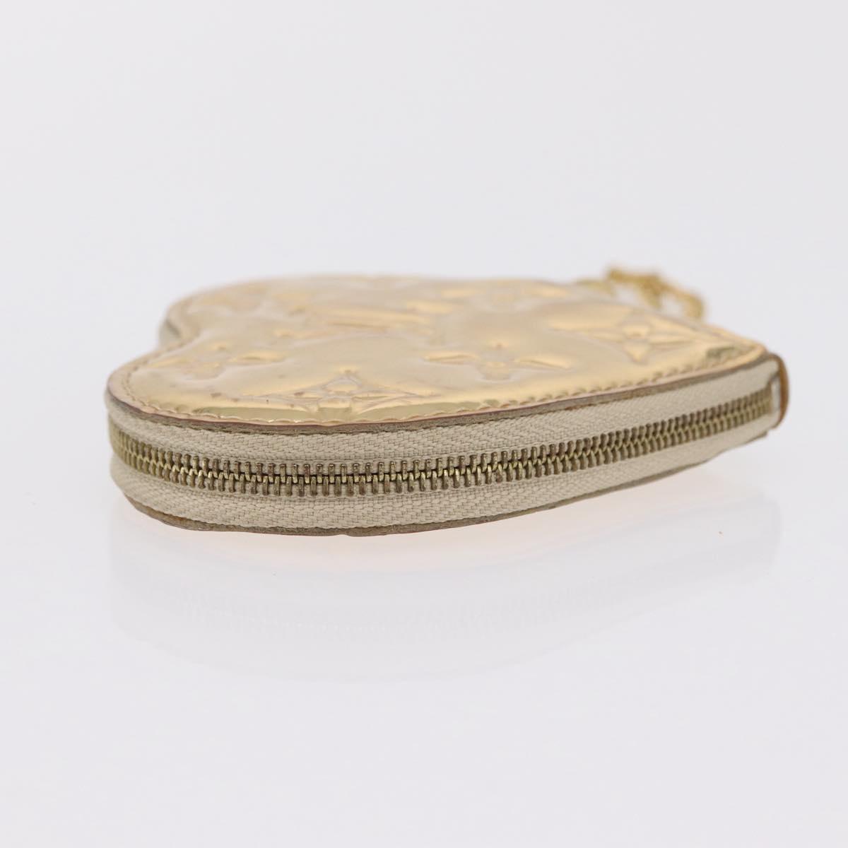 LOUIS VUITTON Monogram Miroir Porte Monnaie Coeur Gold Dore M93567 Auth 207133A