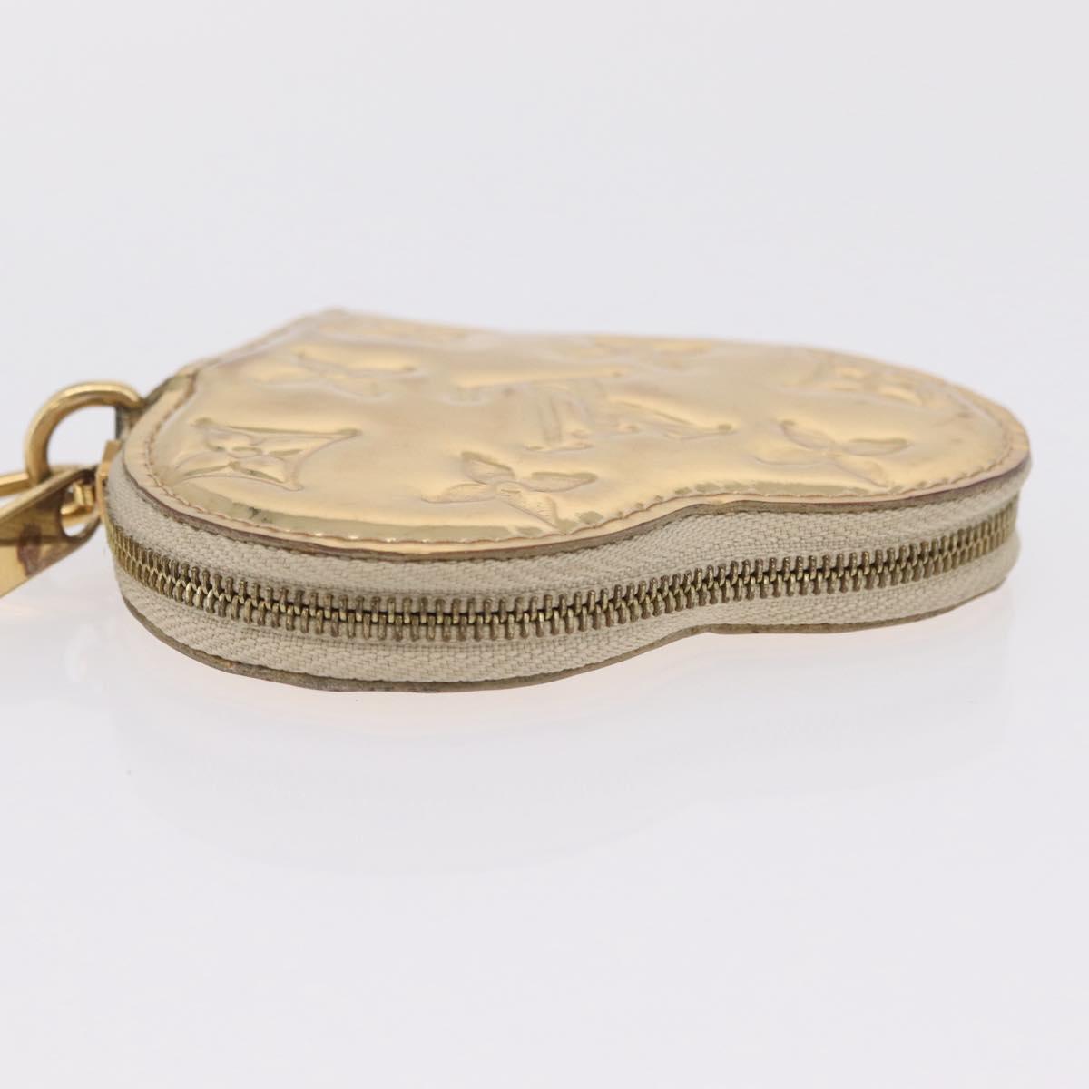 LOUIS VUITTON Monogram Miroir Porte Monnaie Coeur Gold Dore M93567 Auth 207133A