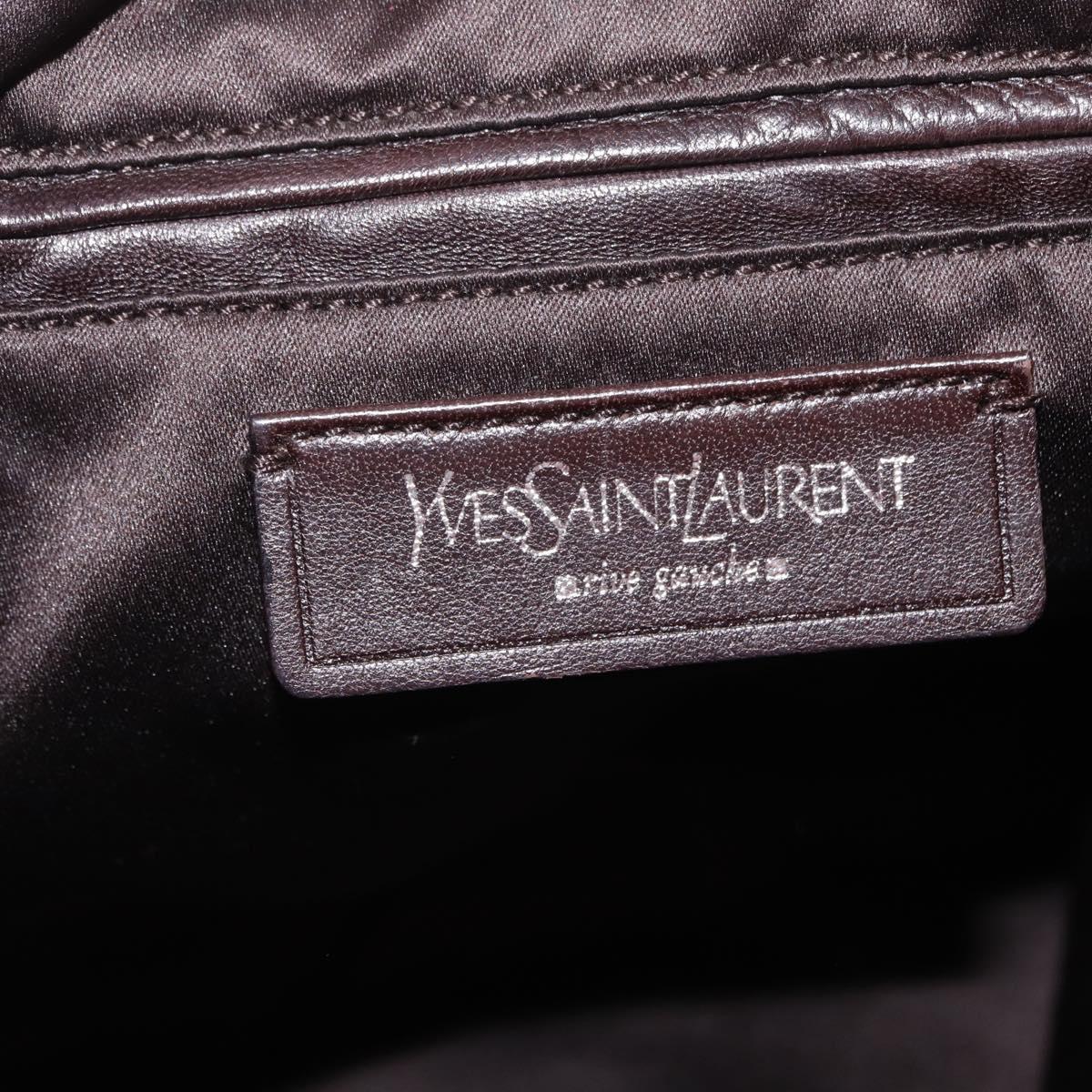 Saint Laurent Kahala Tote Bag Canvas Pink Silver Auth 207152A