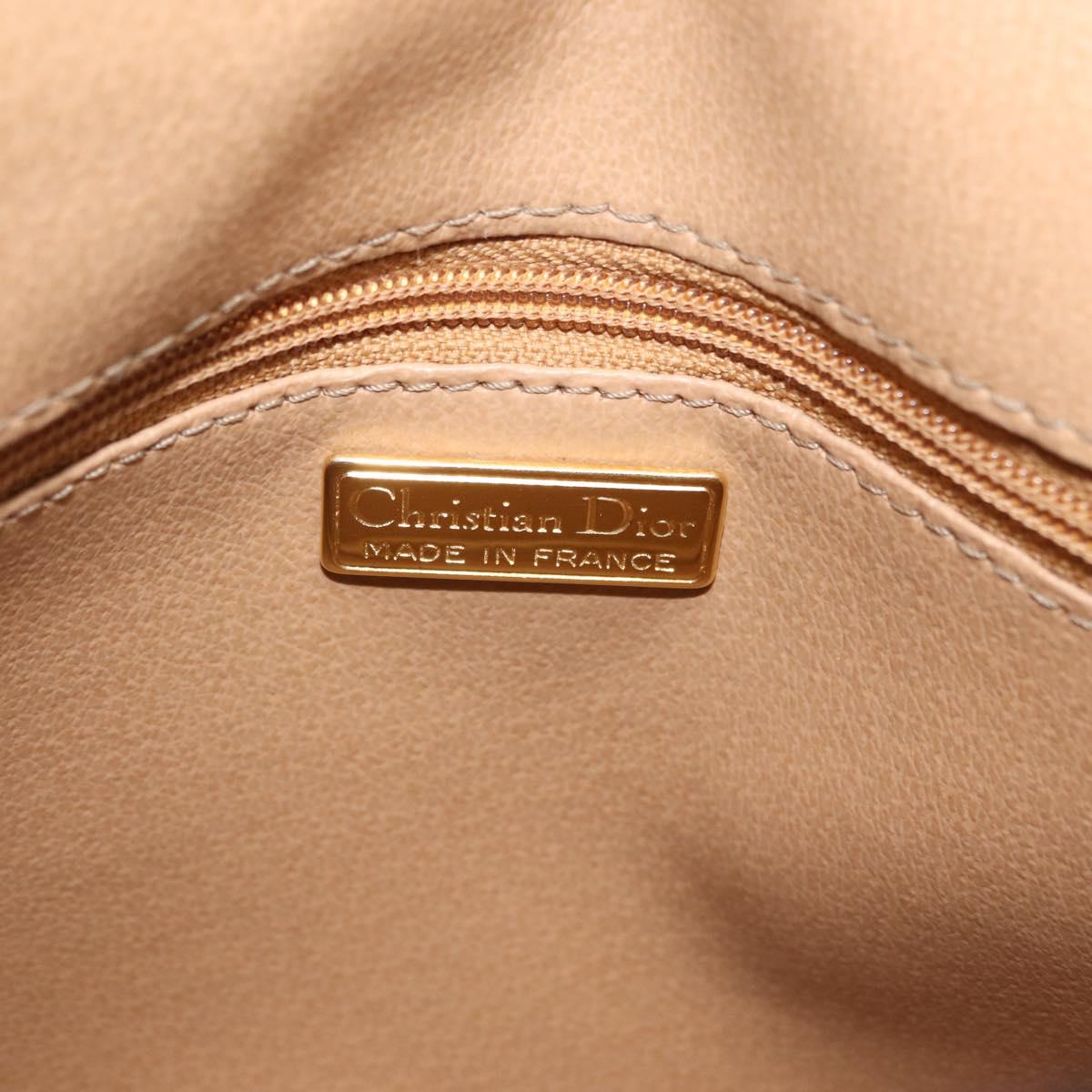 Christian Dior Trotter Canvas Hand Bag PVC Navy Gold Auth 207155A