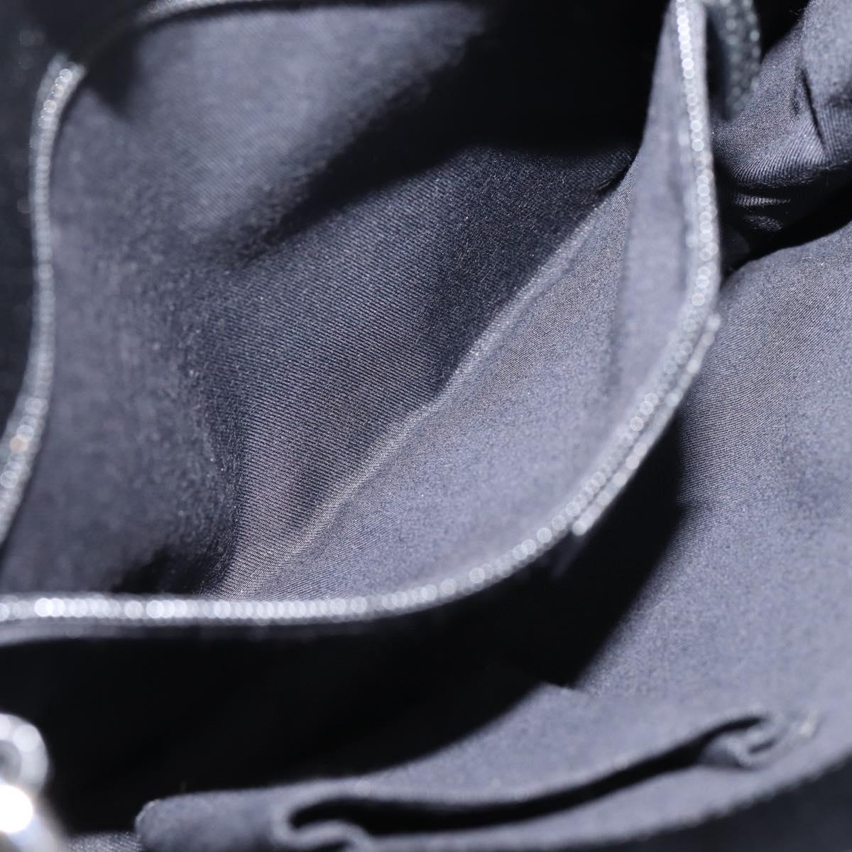 GUCCI GG Canvas Shoulder Bag Black Silver 120841 Auth 207158A