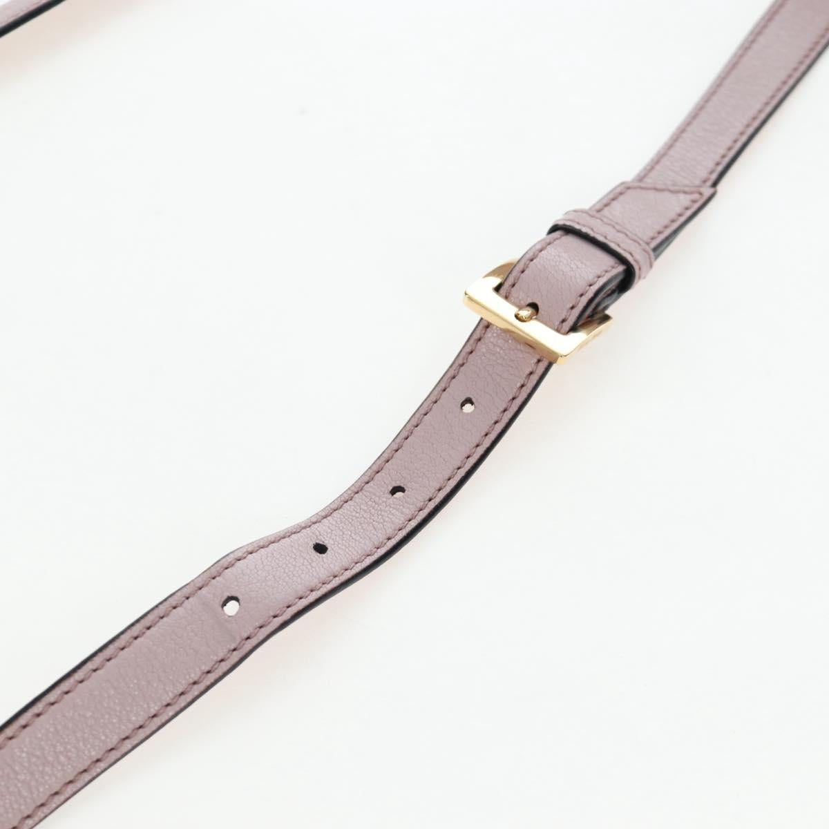 Miu Miu Shoulder Bag Leather Pink Gold 5BH087 Auth 207201M