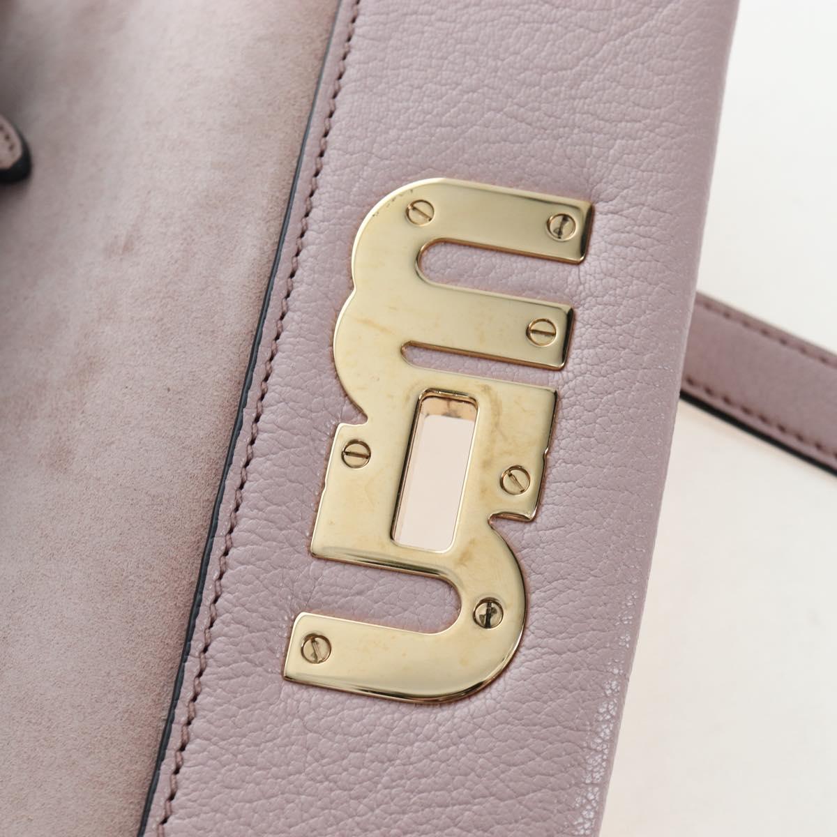 Miu Miu Shoulder Bag Leather Pink Gold 5BH087 Auth 207201M